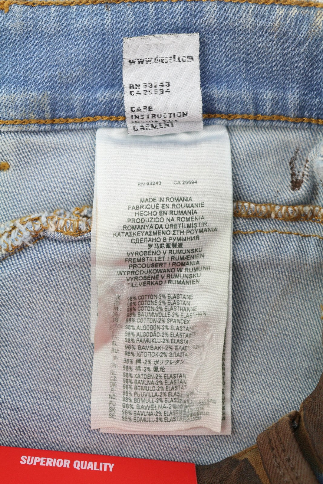 DIESEL De-Short-Lya 0CGAN Women Shorts W29 Brown Coated Shiny Denim RRP€295