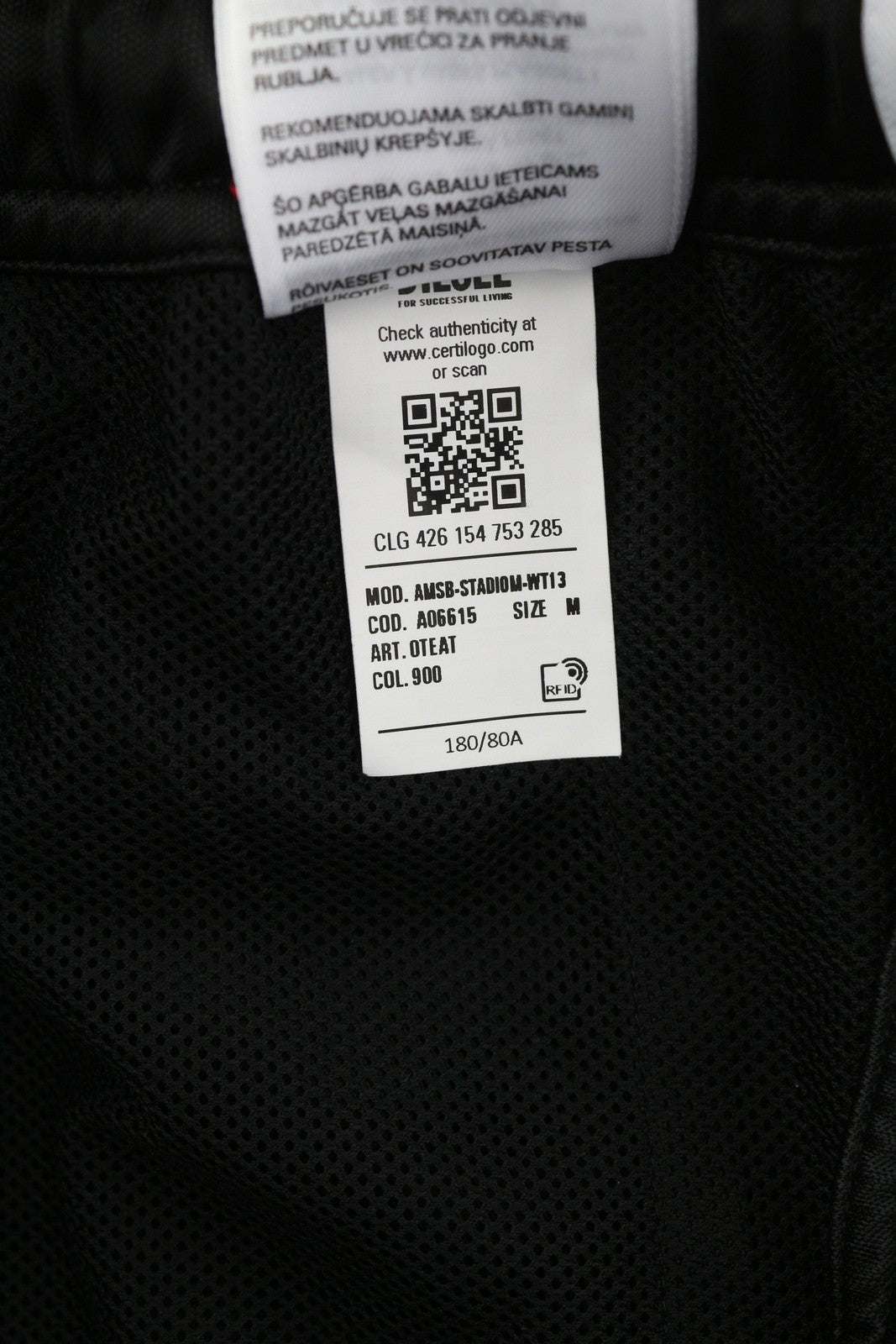 DIESEL Amsb-Stadiom-WT13 Men Shorts M 55DSL Sport Track Black RRP€100