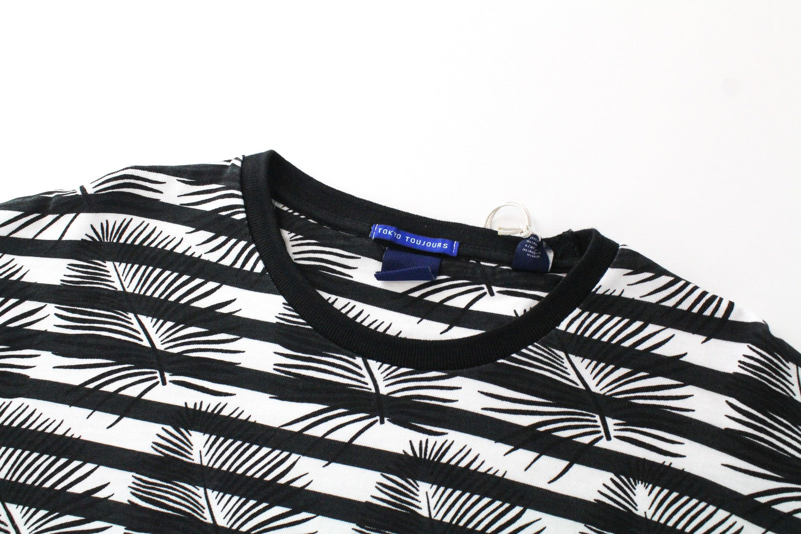 SCOTCH & SODA Ams Couture Men's M Black White Striped Anti Fit Pure Cotton Tee