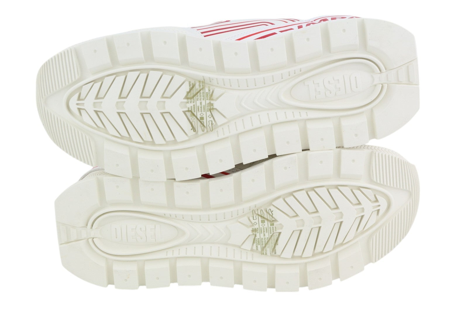 DIESEL S-Pendhio Lc Men Sneakers EU42 White Almond Toe Pull On Low Top RRP€295