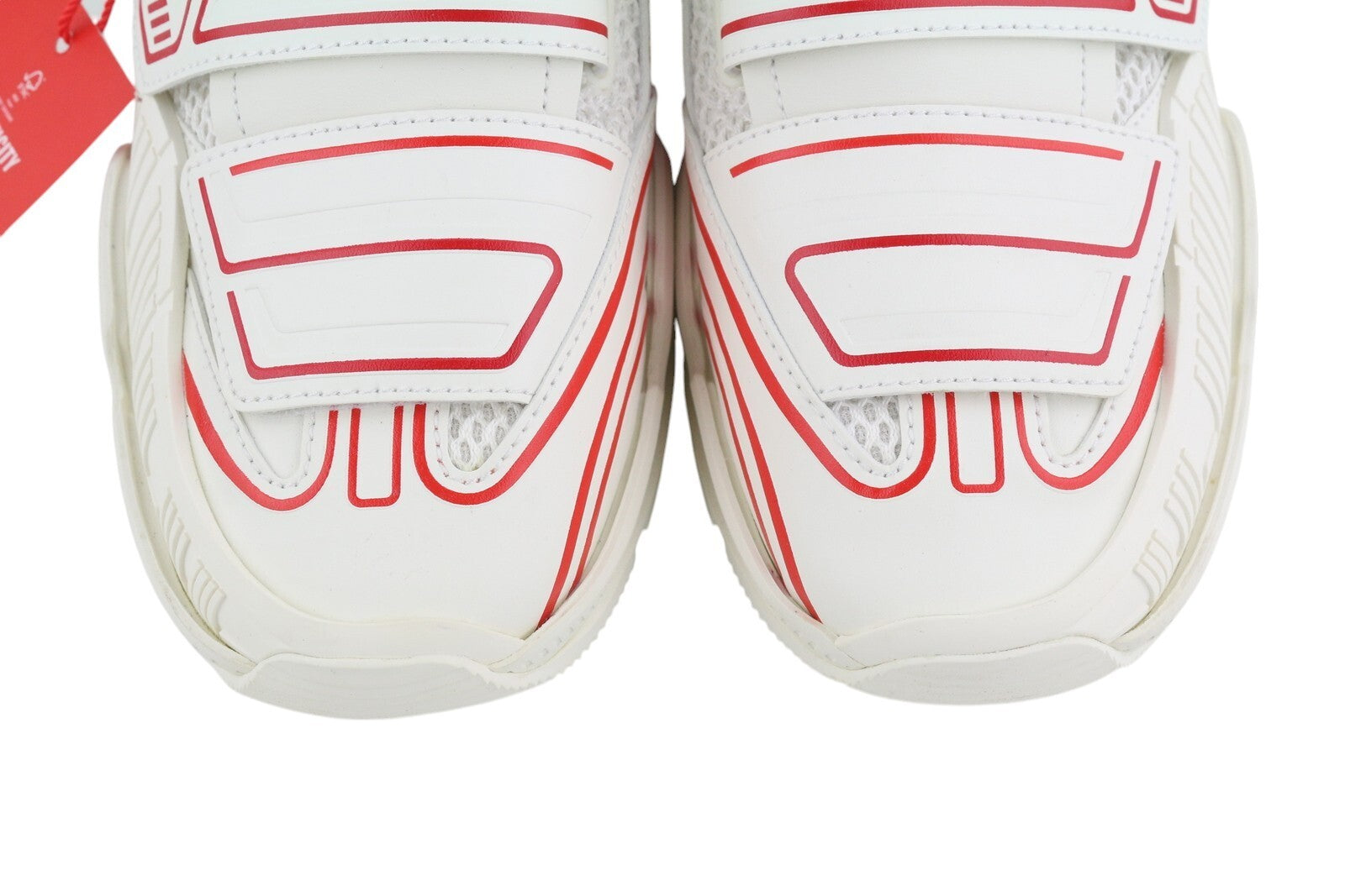 DIESEL S-Pendhio Lc Men Sneakers EU44 White Almond Toe Pull On Low Top RRP€295