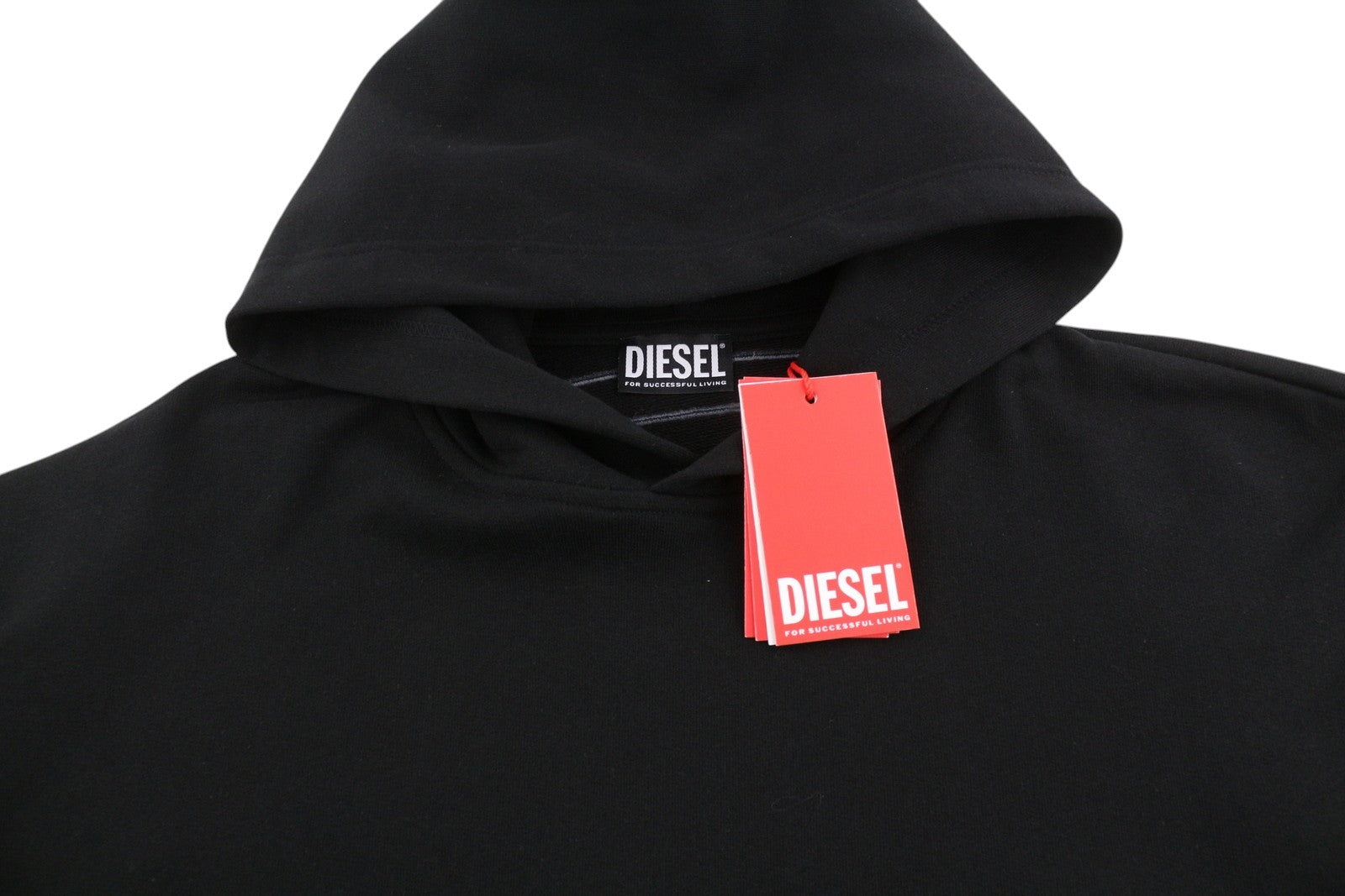 DIESEL S-Macs-Hood-Megoval Men Hoodie XL Black Pullover Hooded Kangaroo RRP€250