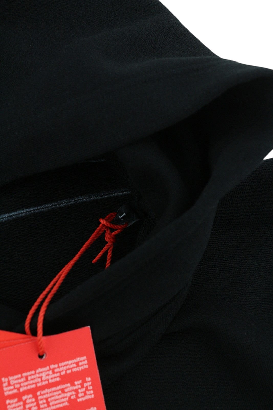 DIESEL S-Macs-Hood-Megoval Men Hoodie L Black Pullover Hooded Kangaroo RRP€250