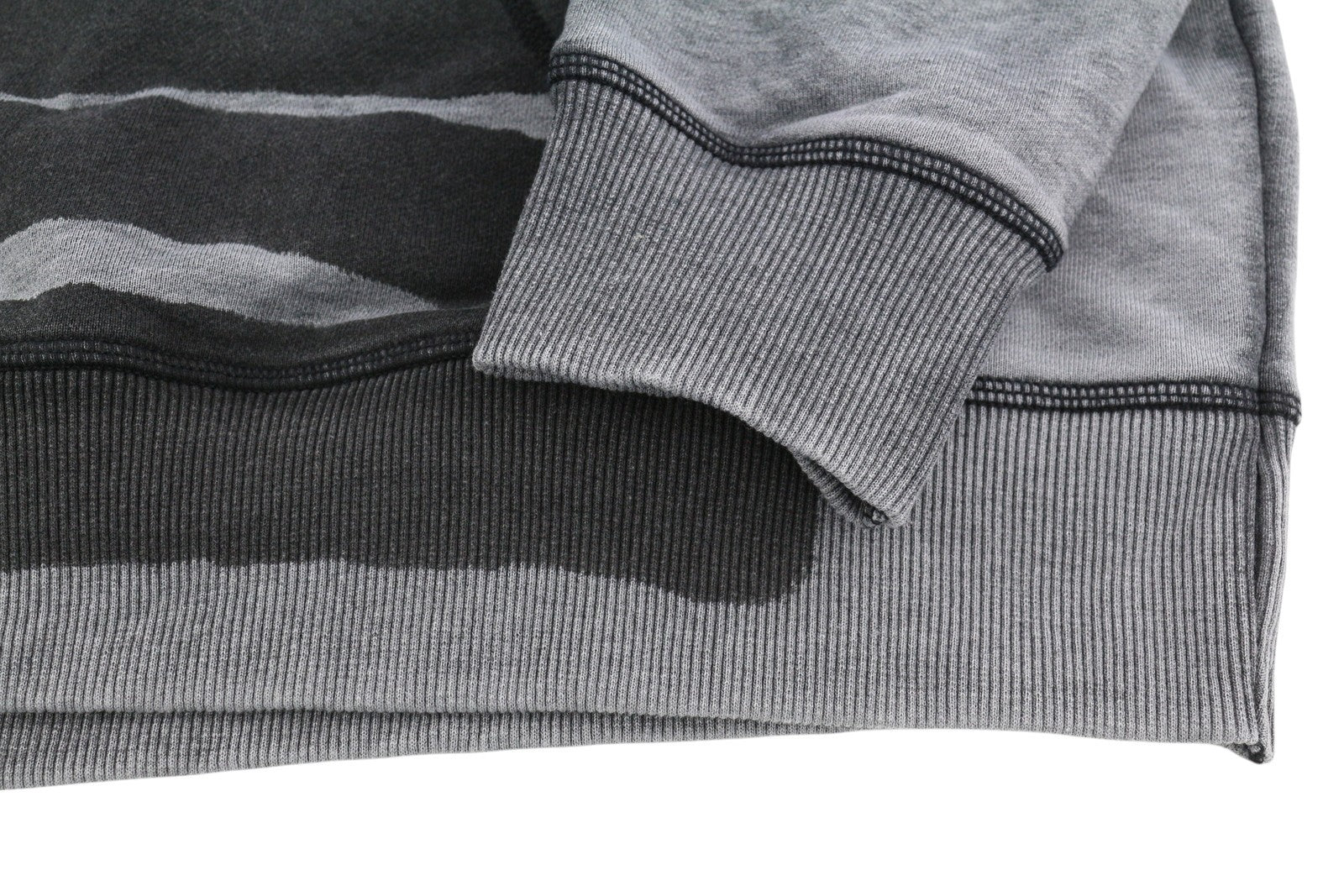 DIESEL S-Ginn-Hood-L1 Men Hoodie 2XL Grey Washed Pullover Kangaroo RRP€250