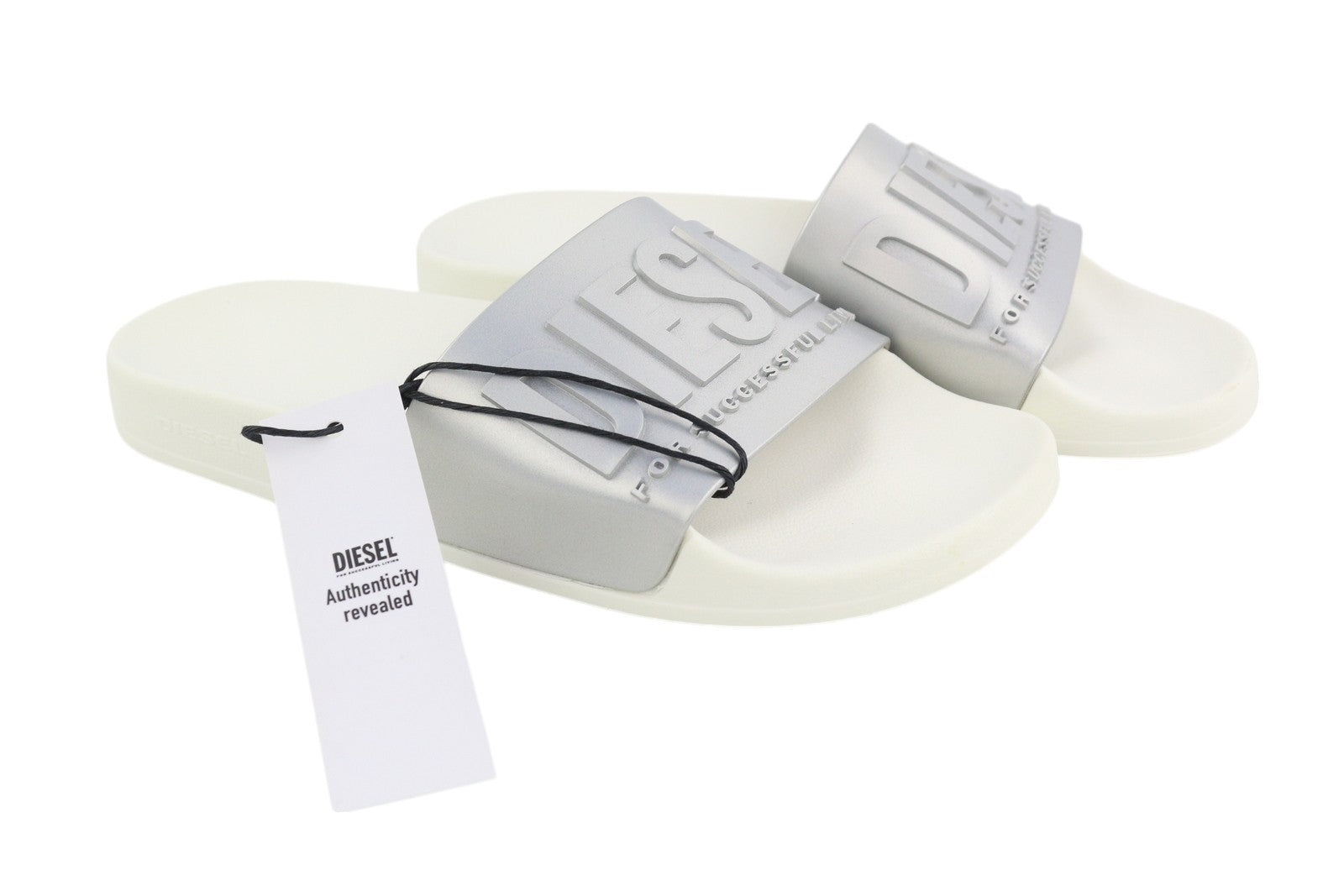 DIESEL Sa-Mayemi Women Sandals EU37 Beach Slippers Open Toe Slide Front Logo