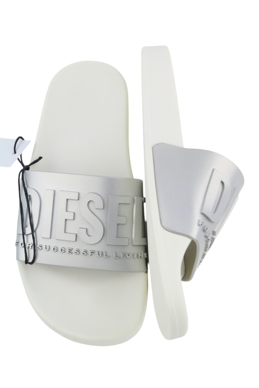 DIESEL Sa-Mayemi Women Sandals EU37 Beach Slippers Open Toe Slide Front Logo