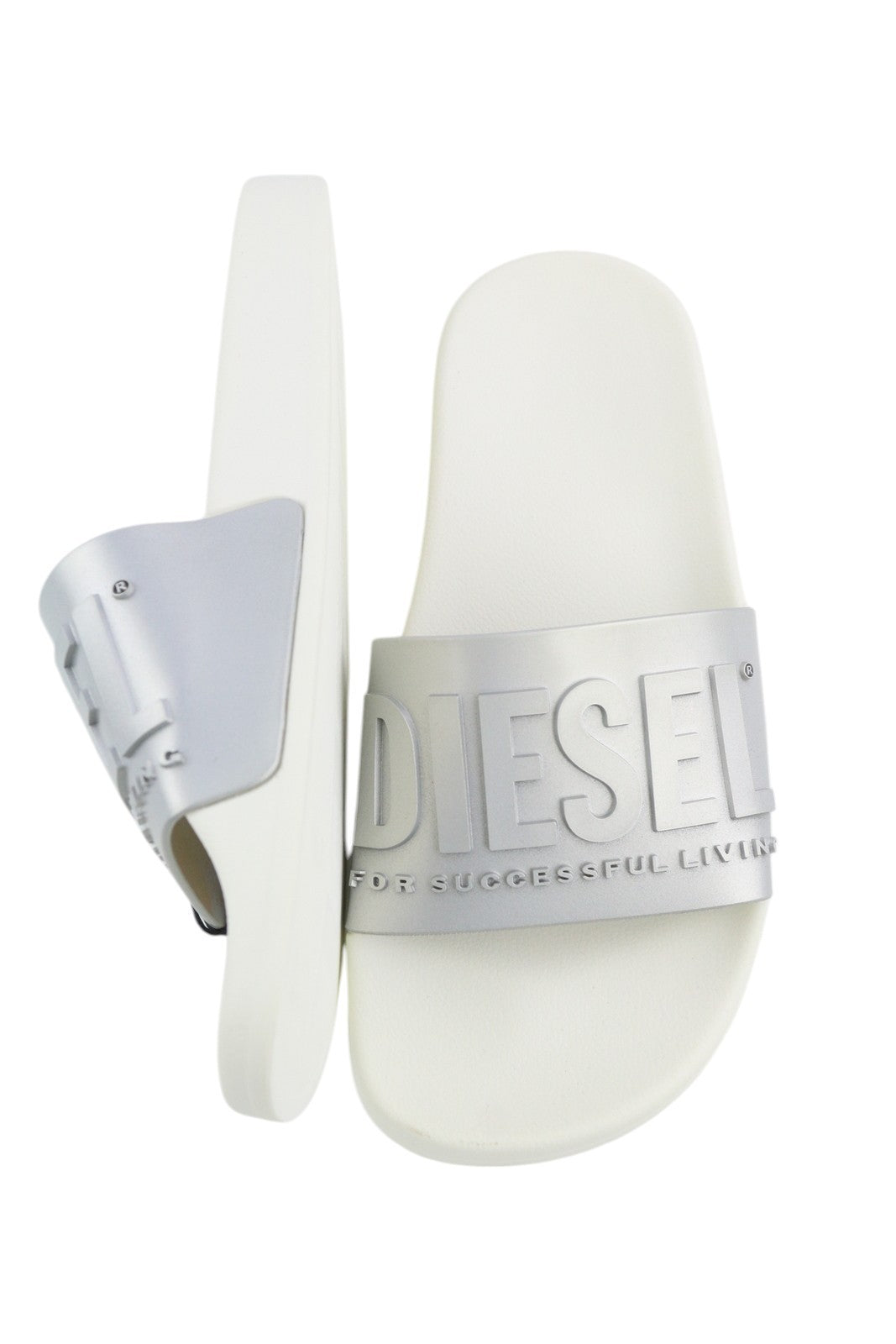 DIESEL Sa-Mayemi Women Sandals EU37 Beach Slippers Open Toe Slide Front Logo