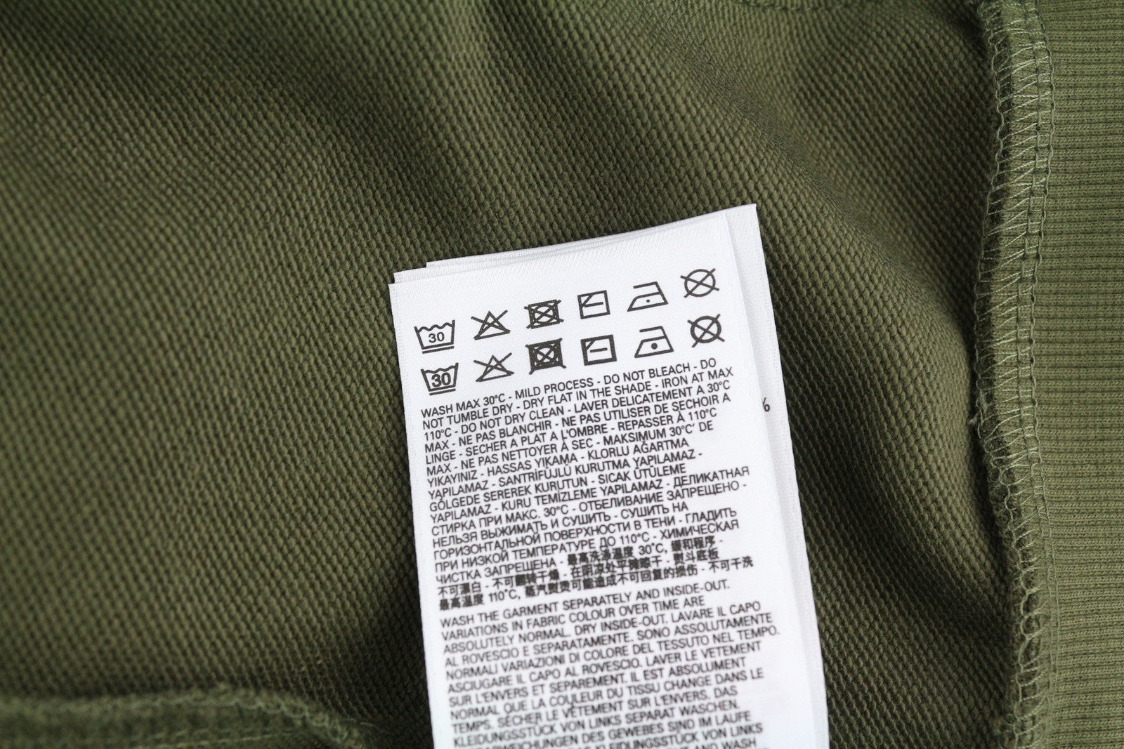 DIESEL S-Ginn-Hood-Zip-K10 Men Hoodie XL Green Full Zip Cotton Pockets RRP€160