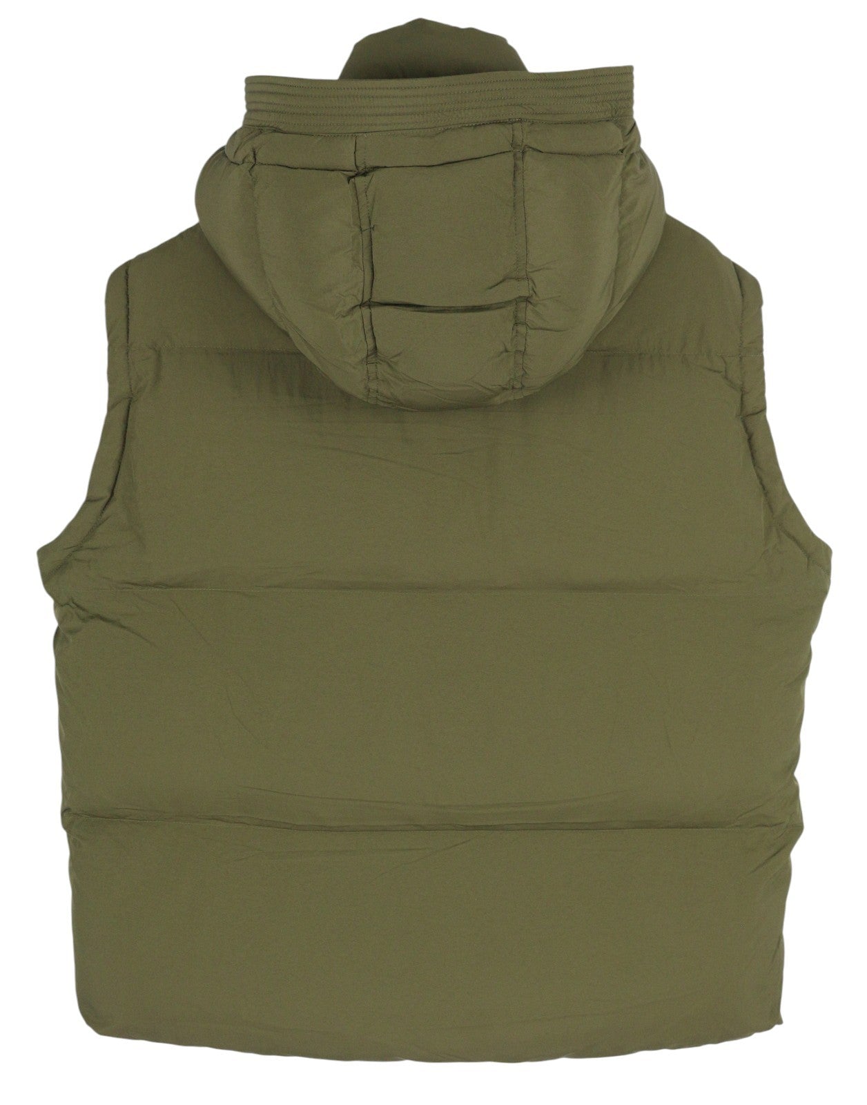 DIESEL W-Rolfys-SL-FD Men Waistcoat 48 M Khaki Removable Hood Insulated RRP€275