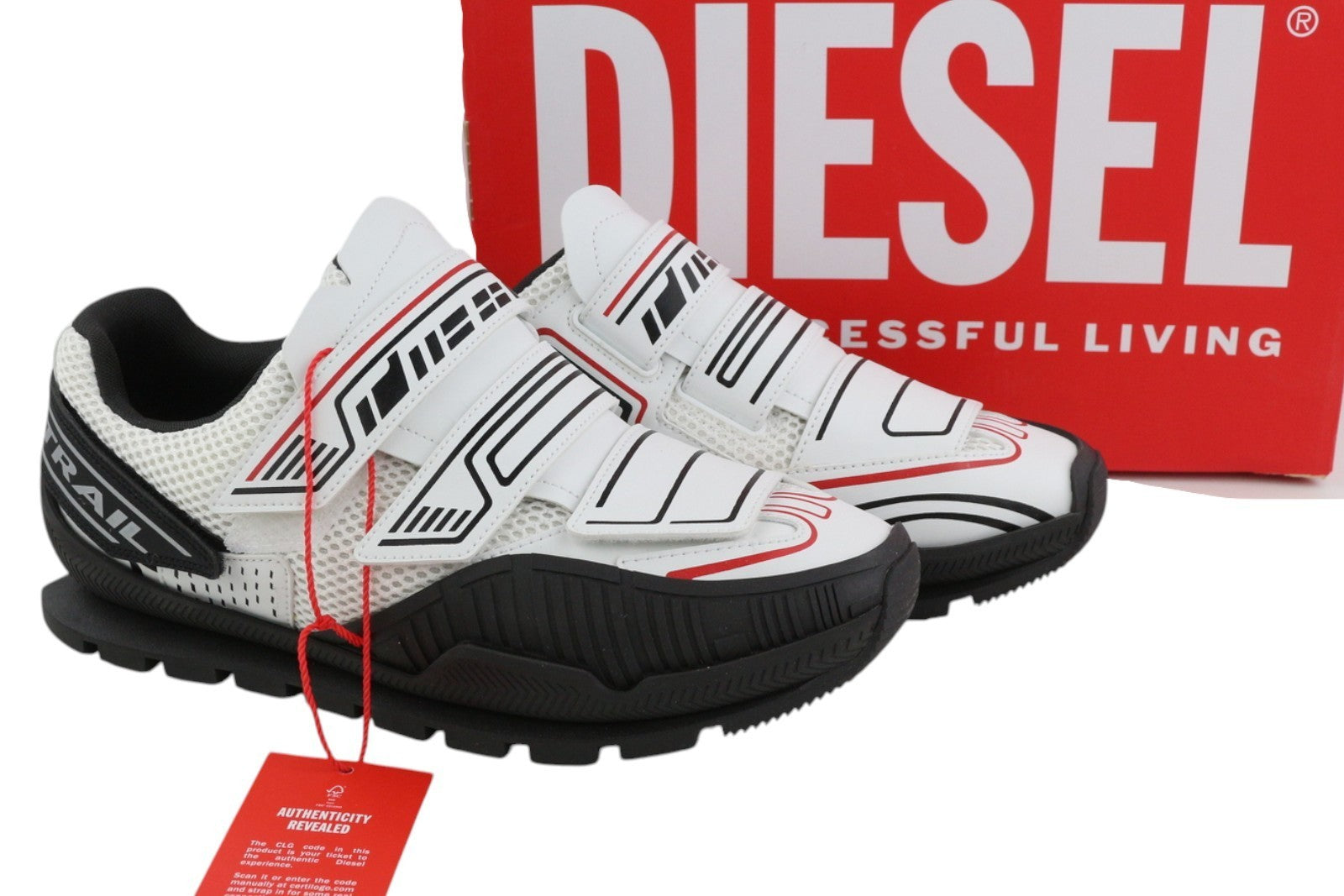 DIESEL S-Pendhio Lc Men Sneakers EU42 Low Laced Almond Toe Patterned RRP€295