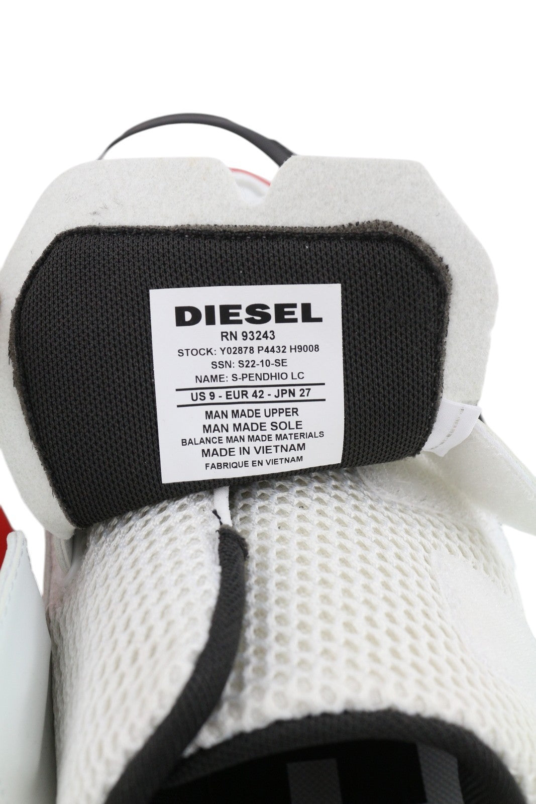 DIESEL S-Pendhio Lc Men Sneakers EU42 Low Laced Almond Toe Patterned RRP€295