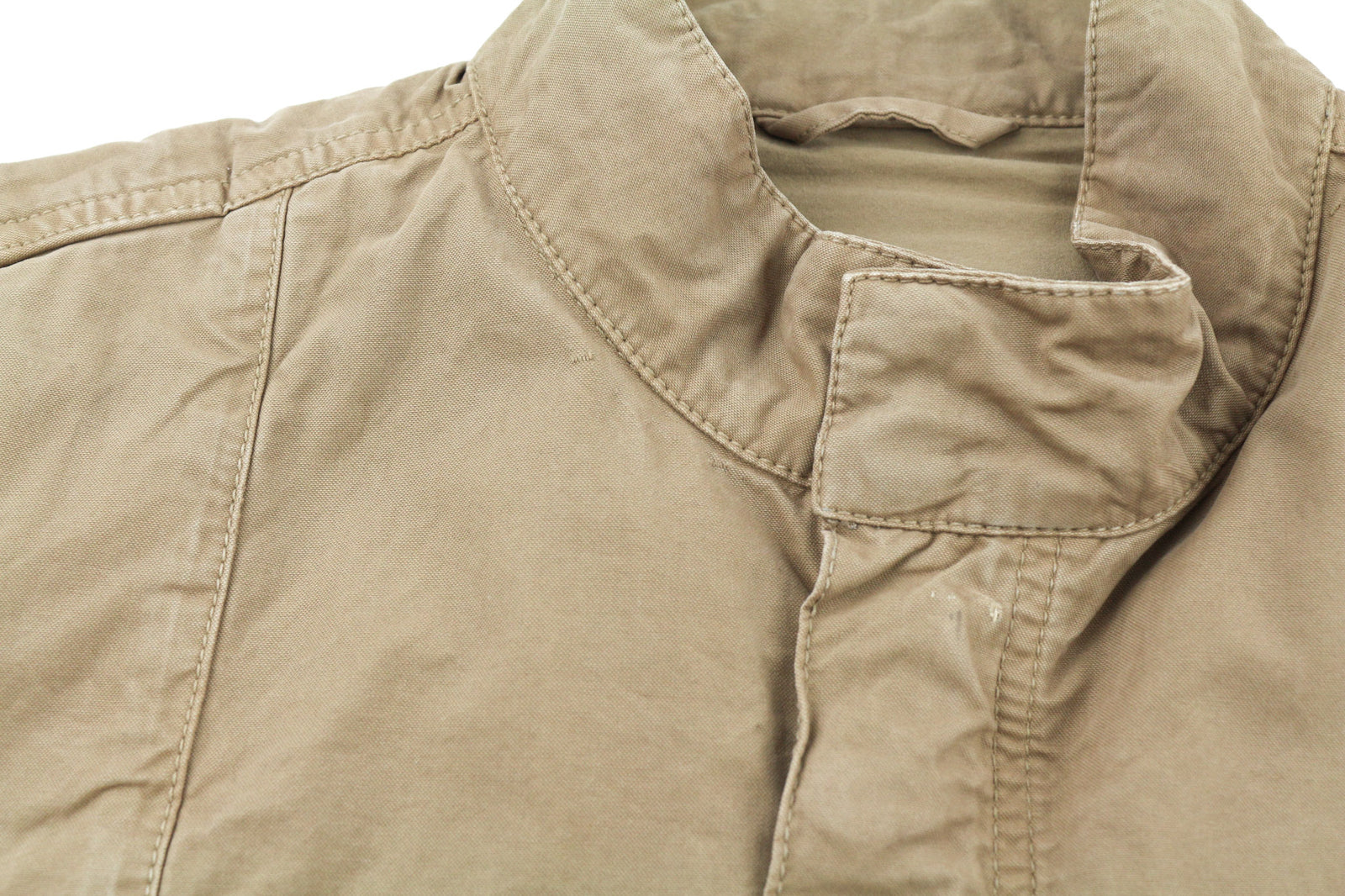 NUDIE JEANS Mick Men Jacket M Brown Patch Pockets Zipper Unlined Zip Cuff Logo