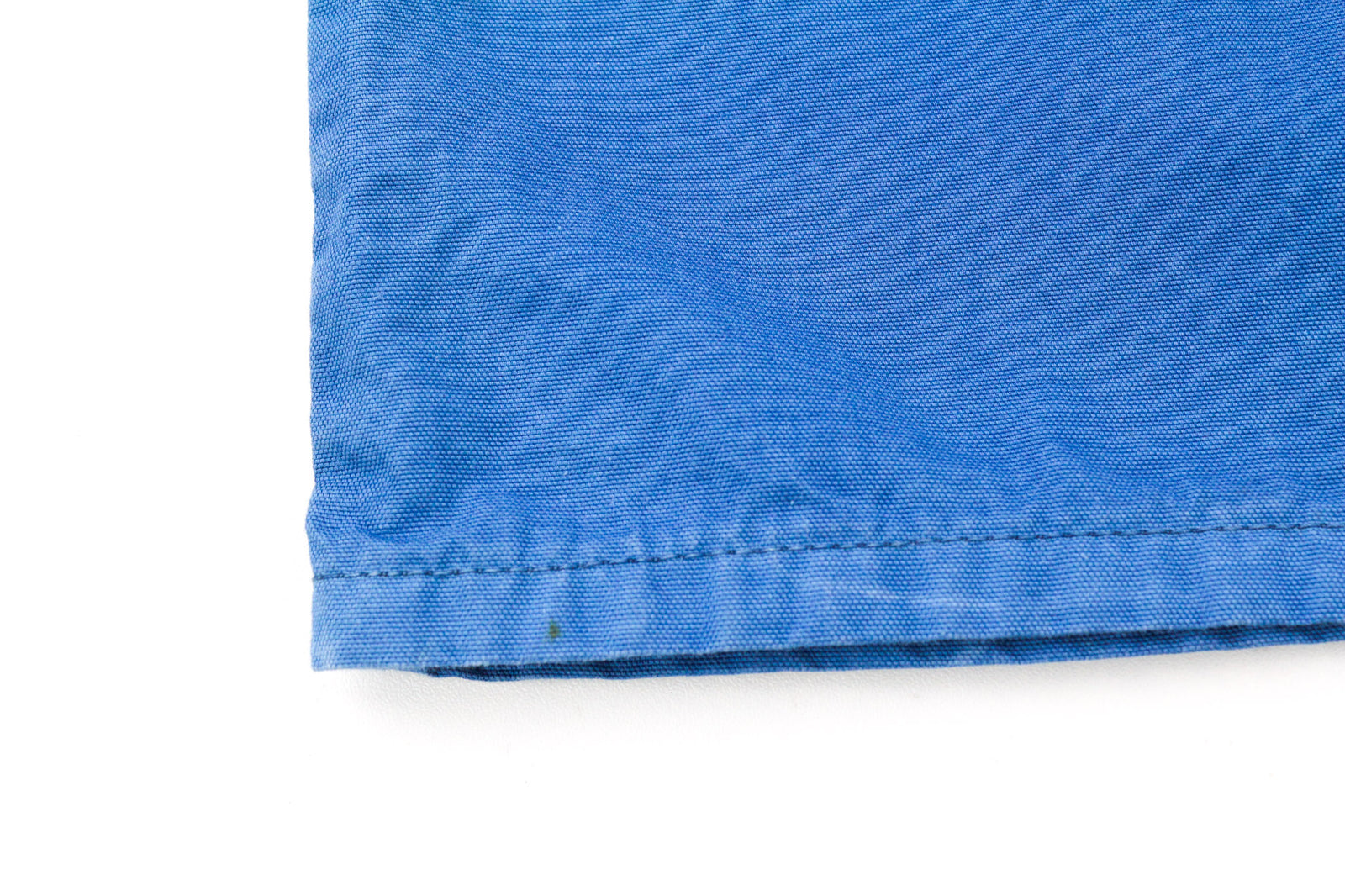 NUDIE JEANS Guado Men Shirt M Spread 1/4 Button Neck Pocket Logo Blue Pullover