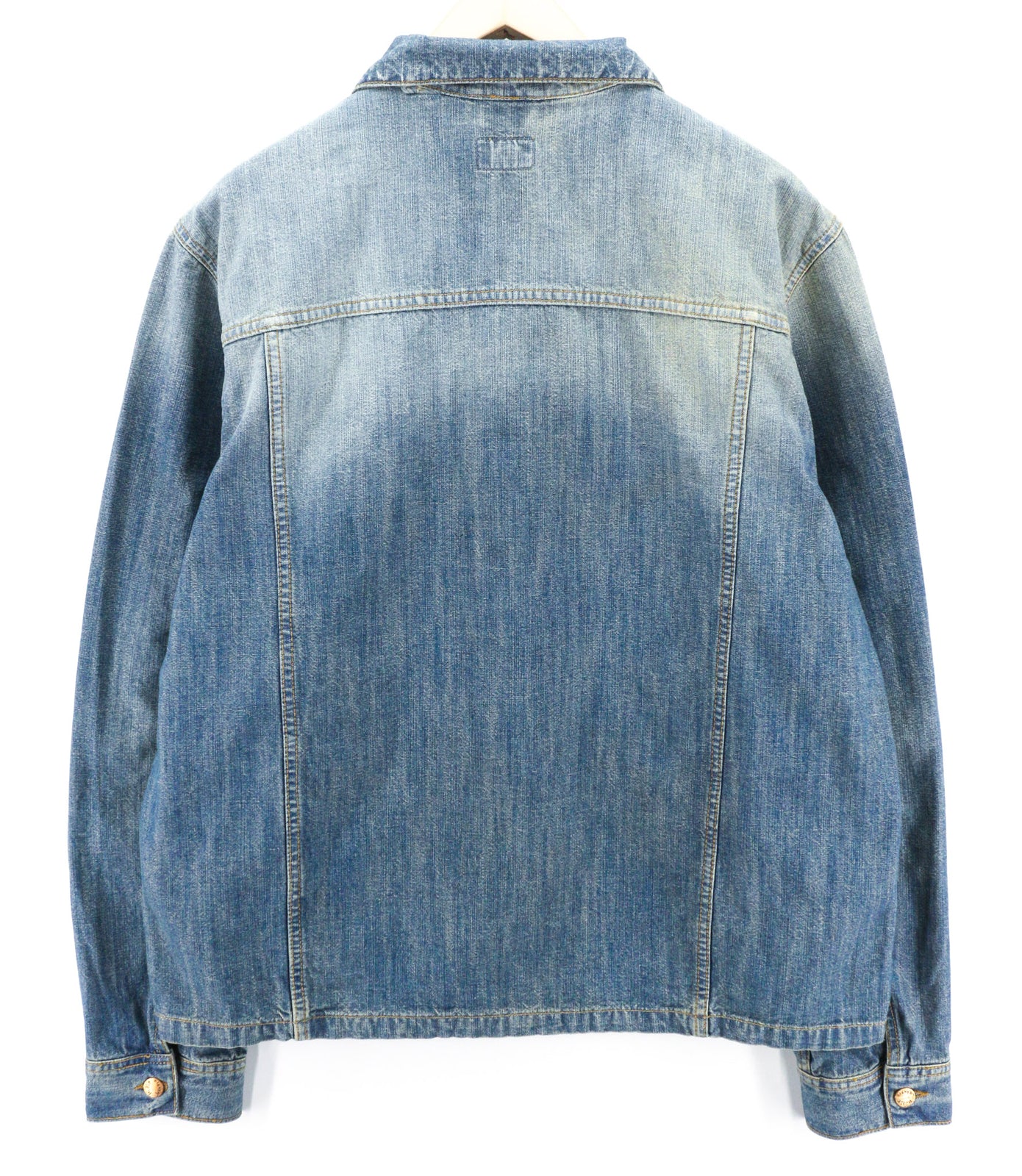 NUDIE JEANS Ronny Men Jacket 2XL Indigo Dungaree Blue Washed Buttoned Spread