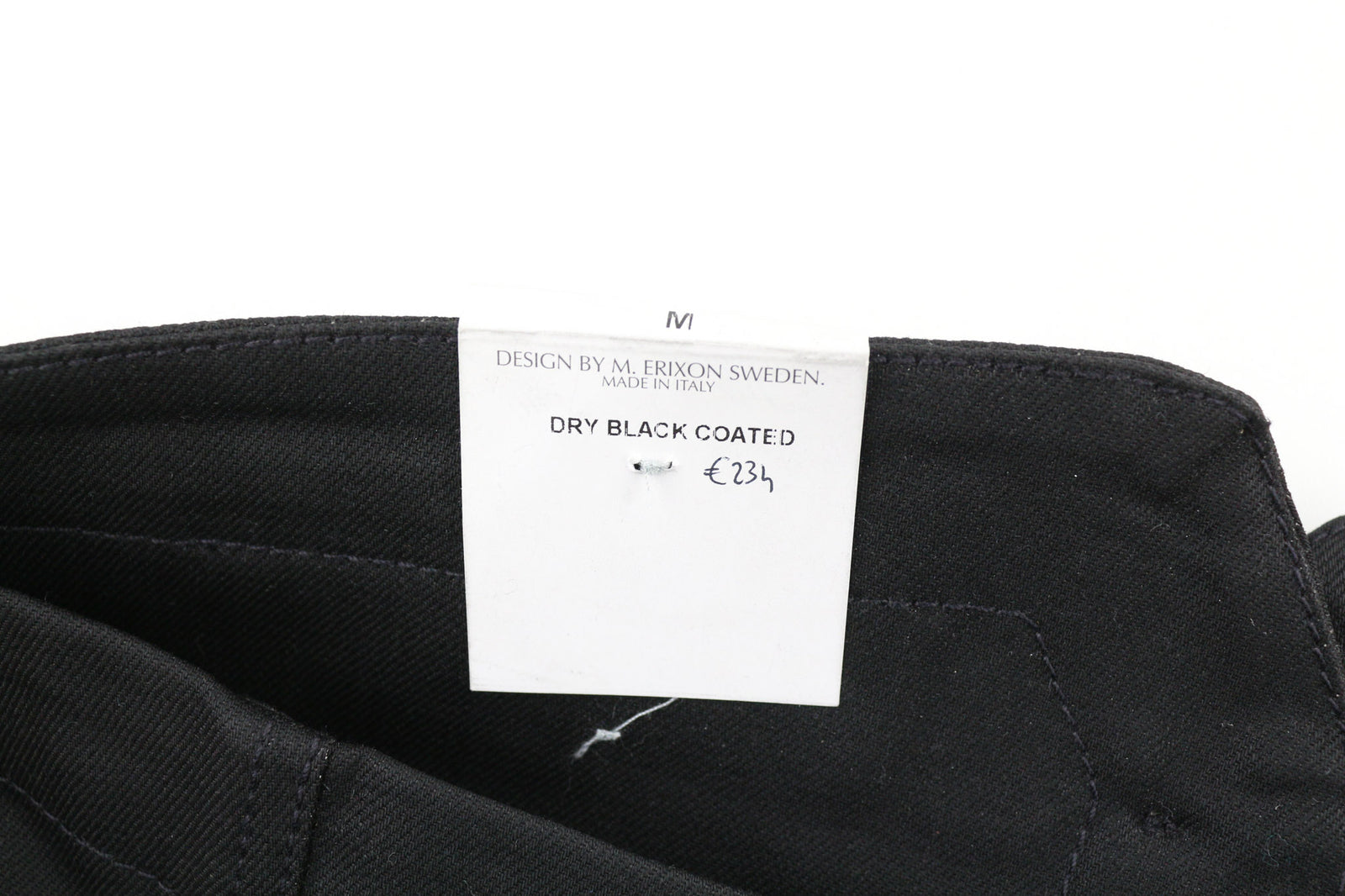 NUDIE JEANS Pal Men Vest M Dry Black Coated Buttoned Half Belt Unlined Dark