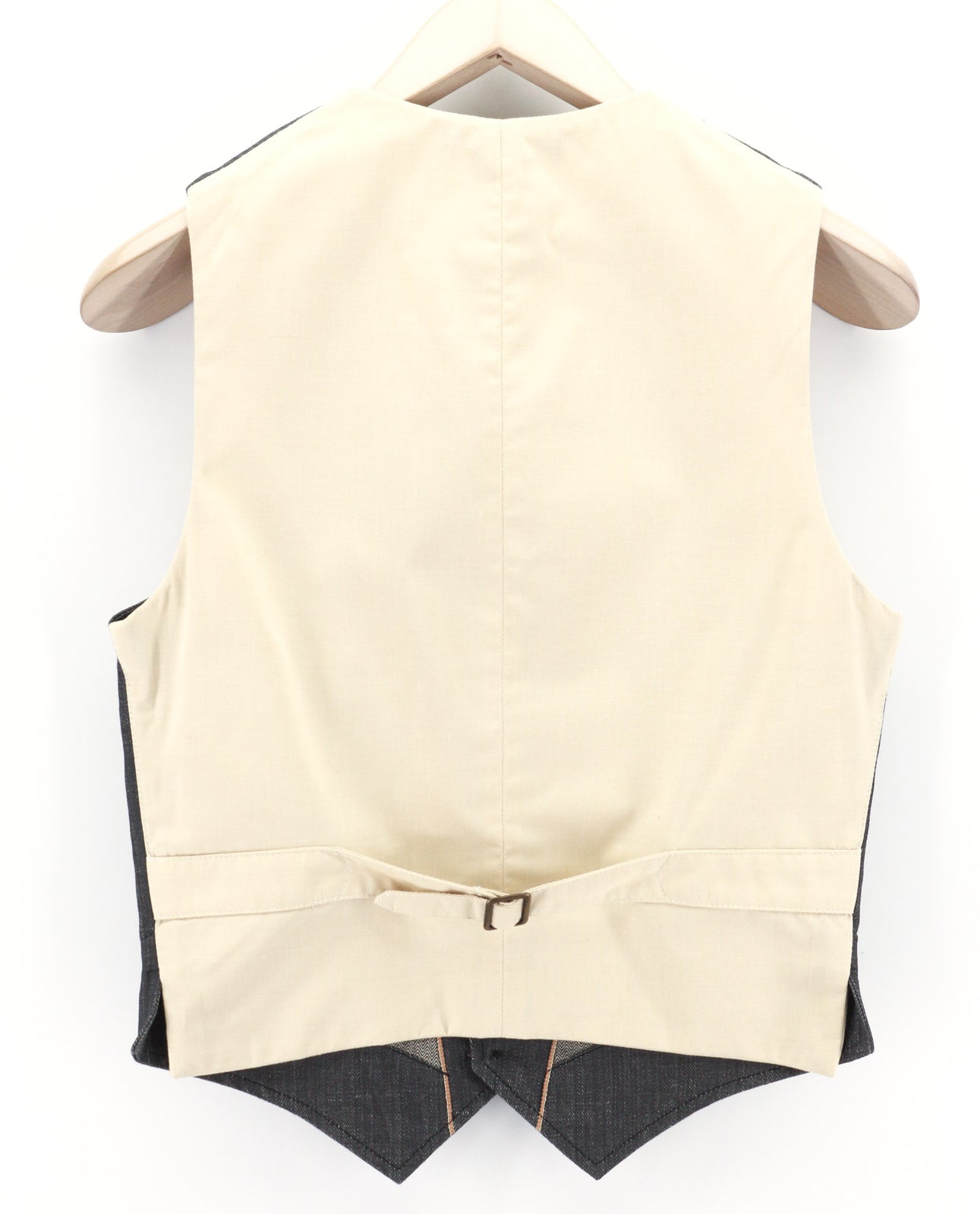 NUDIE JEANS Eino Broken Selvage Men Vest XS Buttoned Lined Patch Pockets Blue