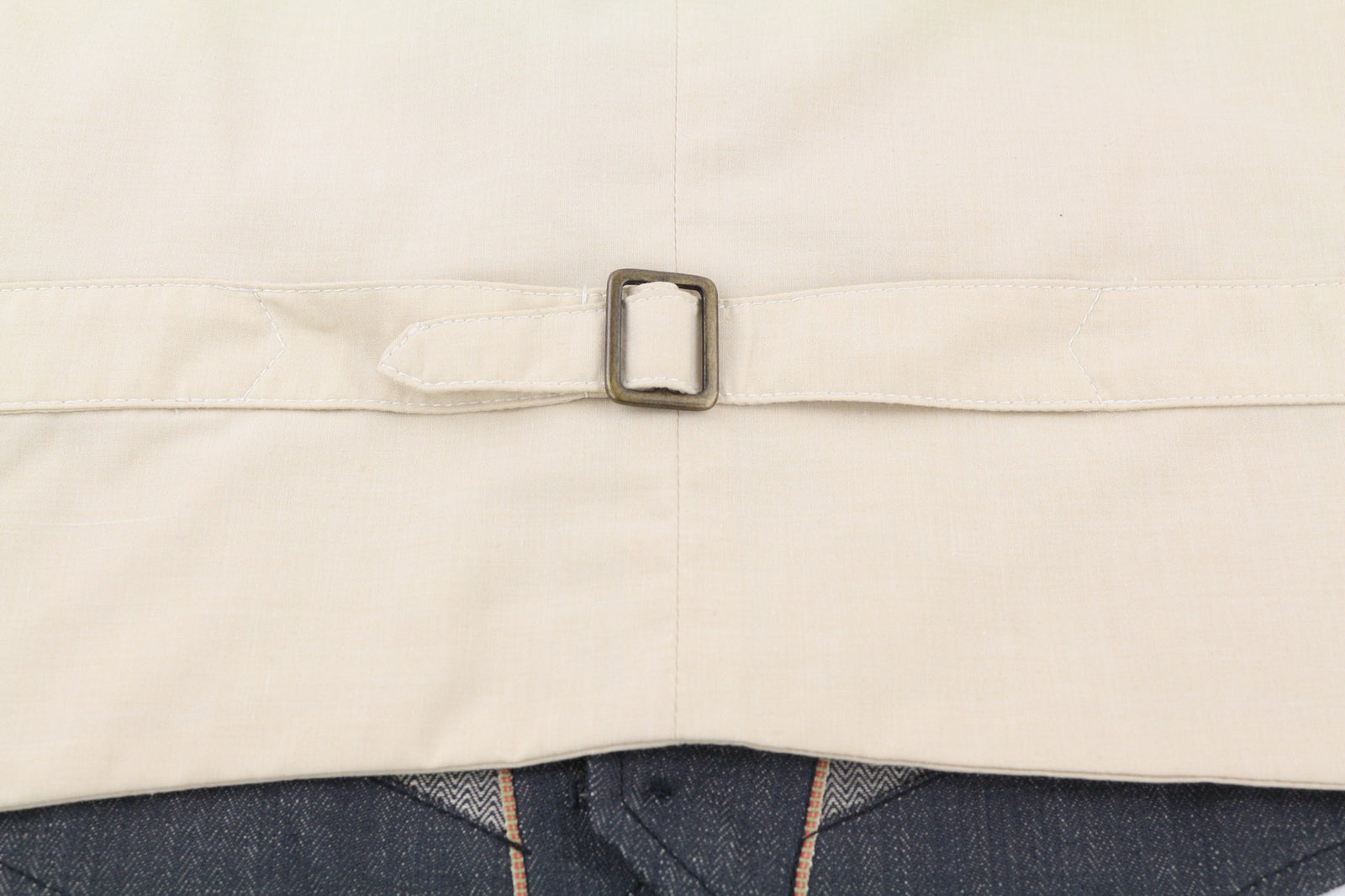 NUDIE JEANS Eino Broken Selvage Men Vest XS Buttoned Lined Patch Pockets Blue