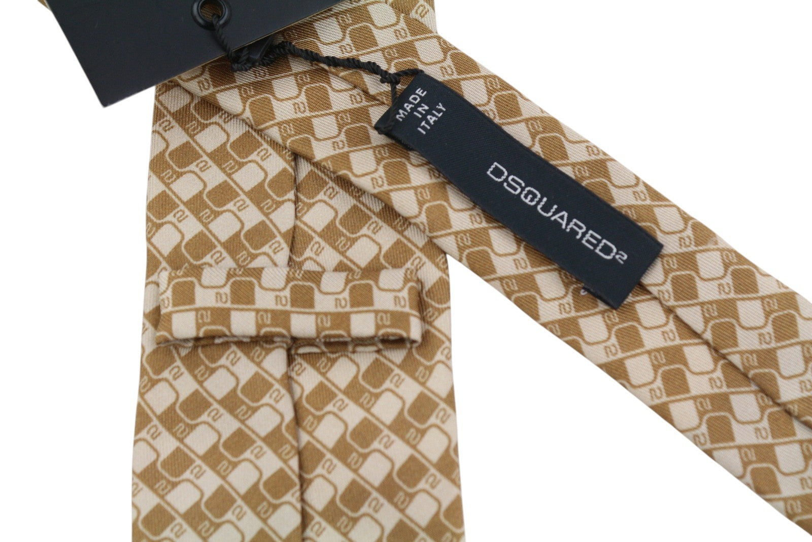 DSQUARED2 Men Tie 148 x 8 CM Silk Patterned Logo Formal Business RRP€199