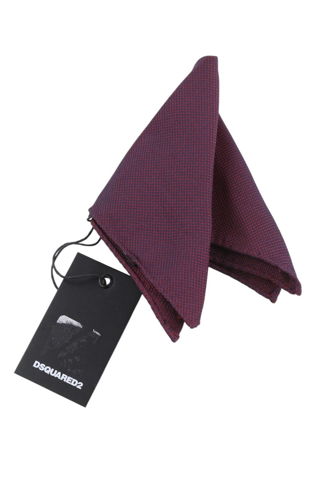 DSQUARED2 Men Handkerchief 20 x 20 CM Burgundy Silk RRP€199 Pocket Square