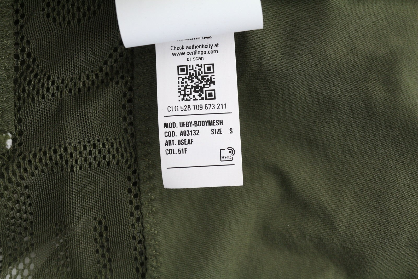 DIESEL Ufby-Bodymesh Uw Women Bodysuit S Khaki Sleeveless V-Neck All Seasons