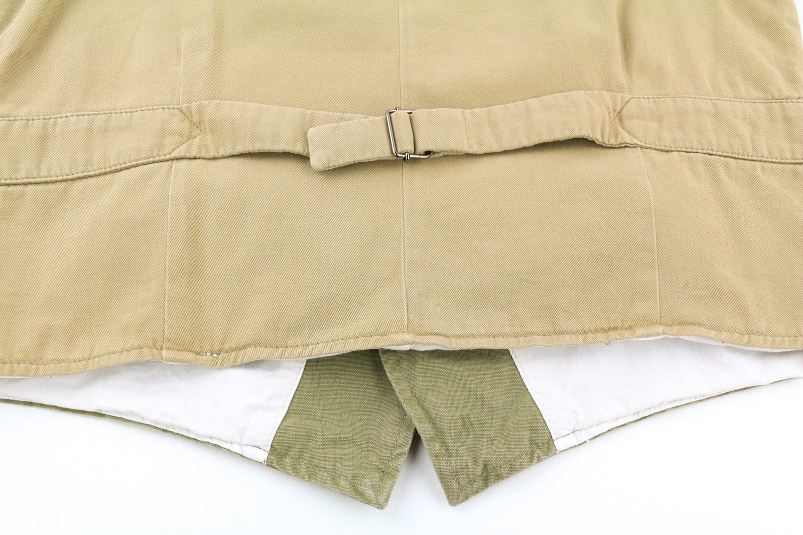 NUDIE JEANS Gustav Men Vest M Beech Green Organic Buttoned Pockets Lined Thin