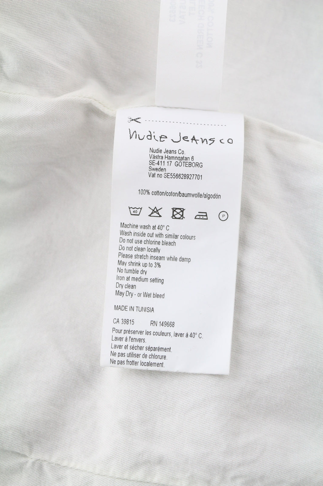 NUDIE JEANS Gustav Men Vest M Beech Green Organic Buttoned Pockets Lined Thin