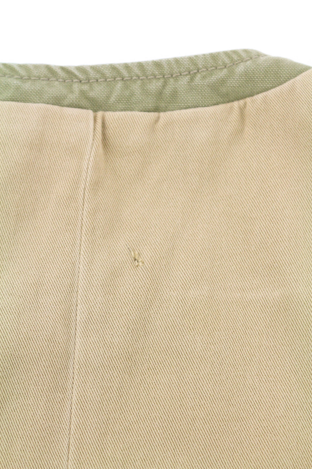 NUDIE JEANS Gustav Men Vest M Beech Green Organic Buttoned Pockets Lined Thin