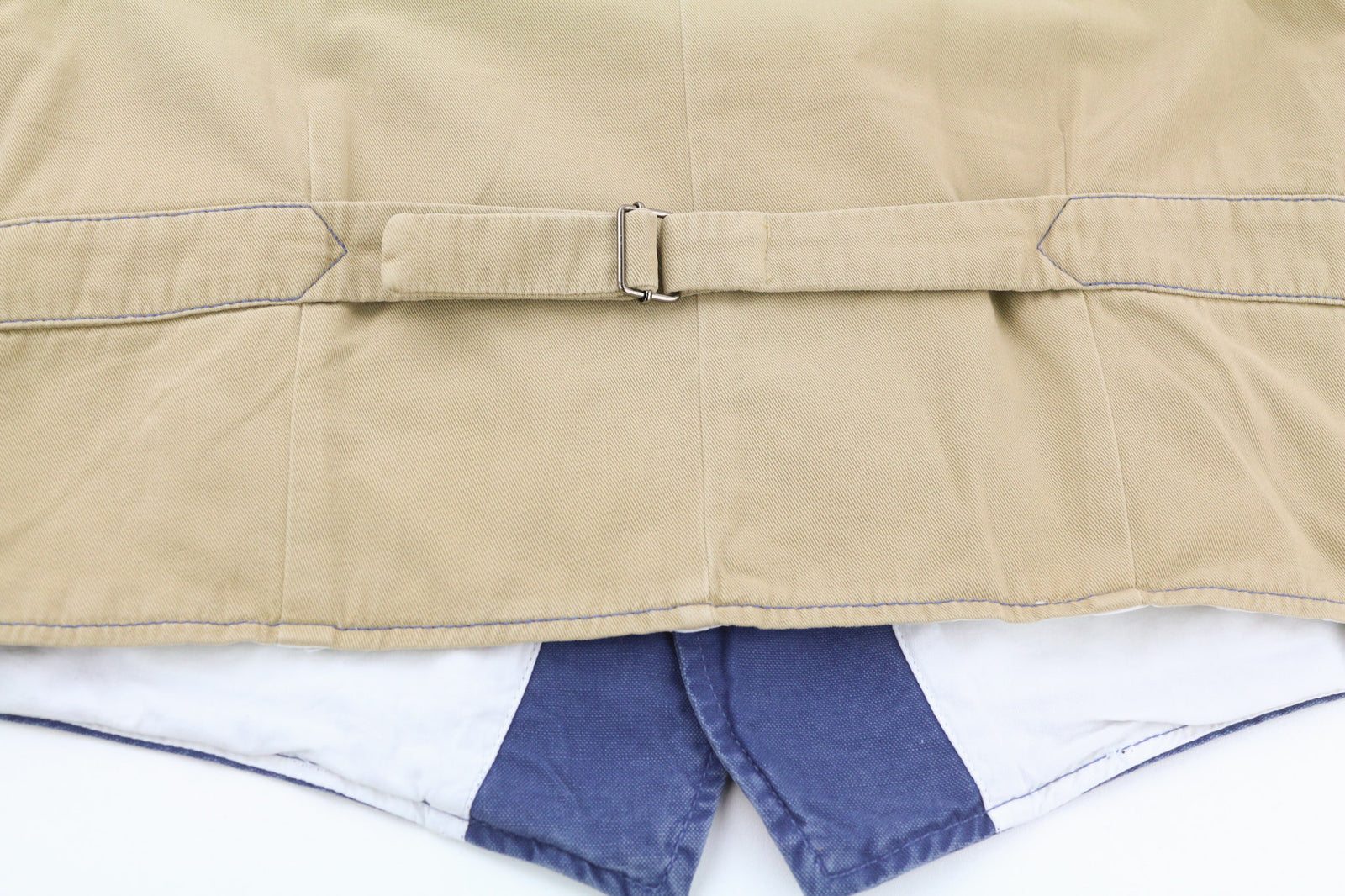 NUDIE JEANS Gustav Men Vest M Oden Blue Organic Buttoned Pockets Lined Thin