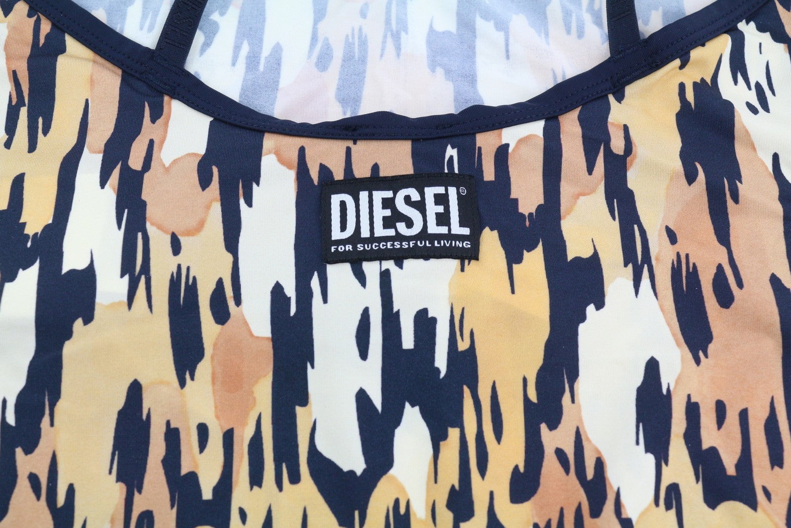 DIESEL Ufby-Kamhalas UW Body Women Bodysuit S Patterned Sleeveless Stretchy Logo