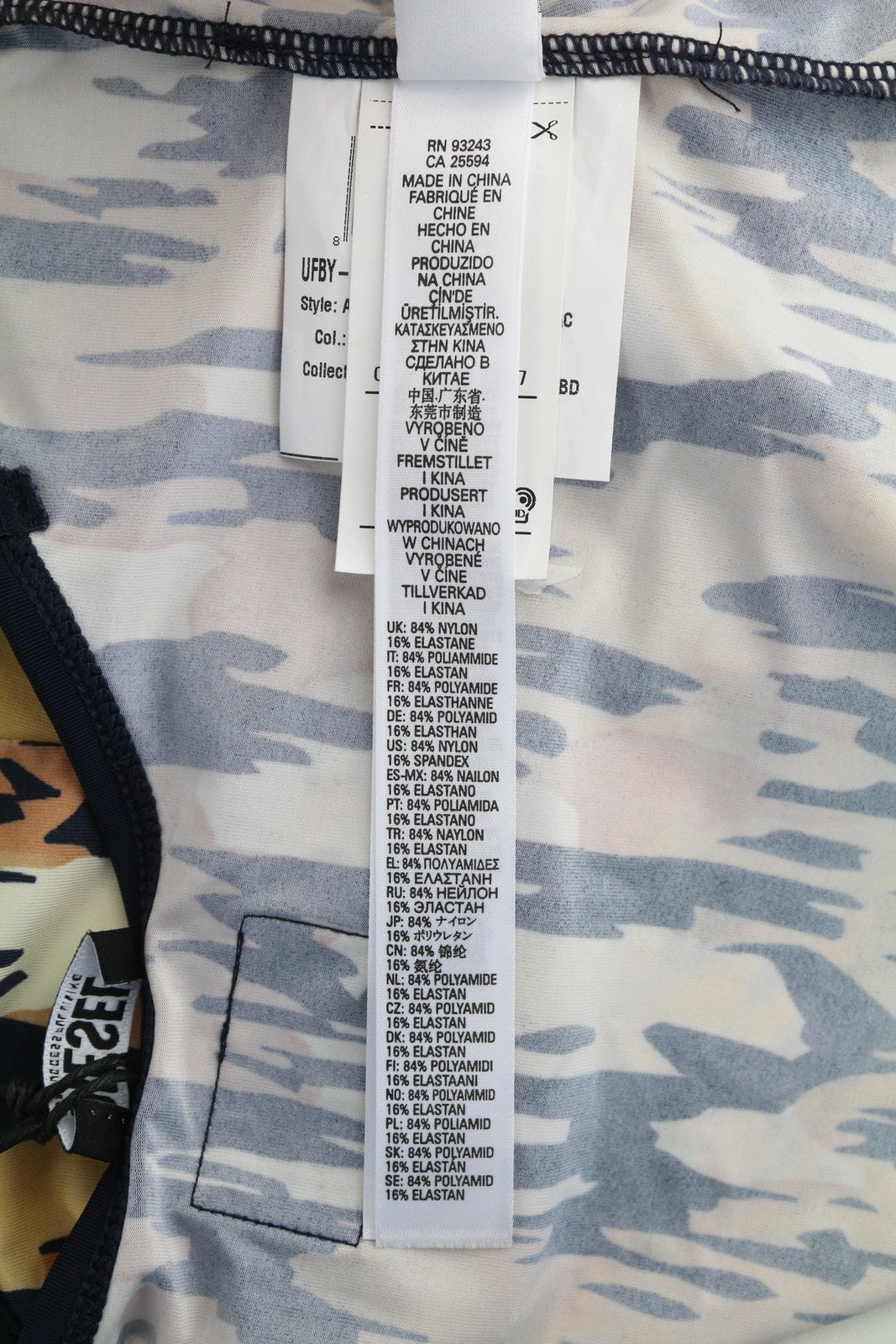 DIESEL Ufby-Kamhalas UW Body Women Bodysuit S Patterned Sleeveless Stretchy Logo