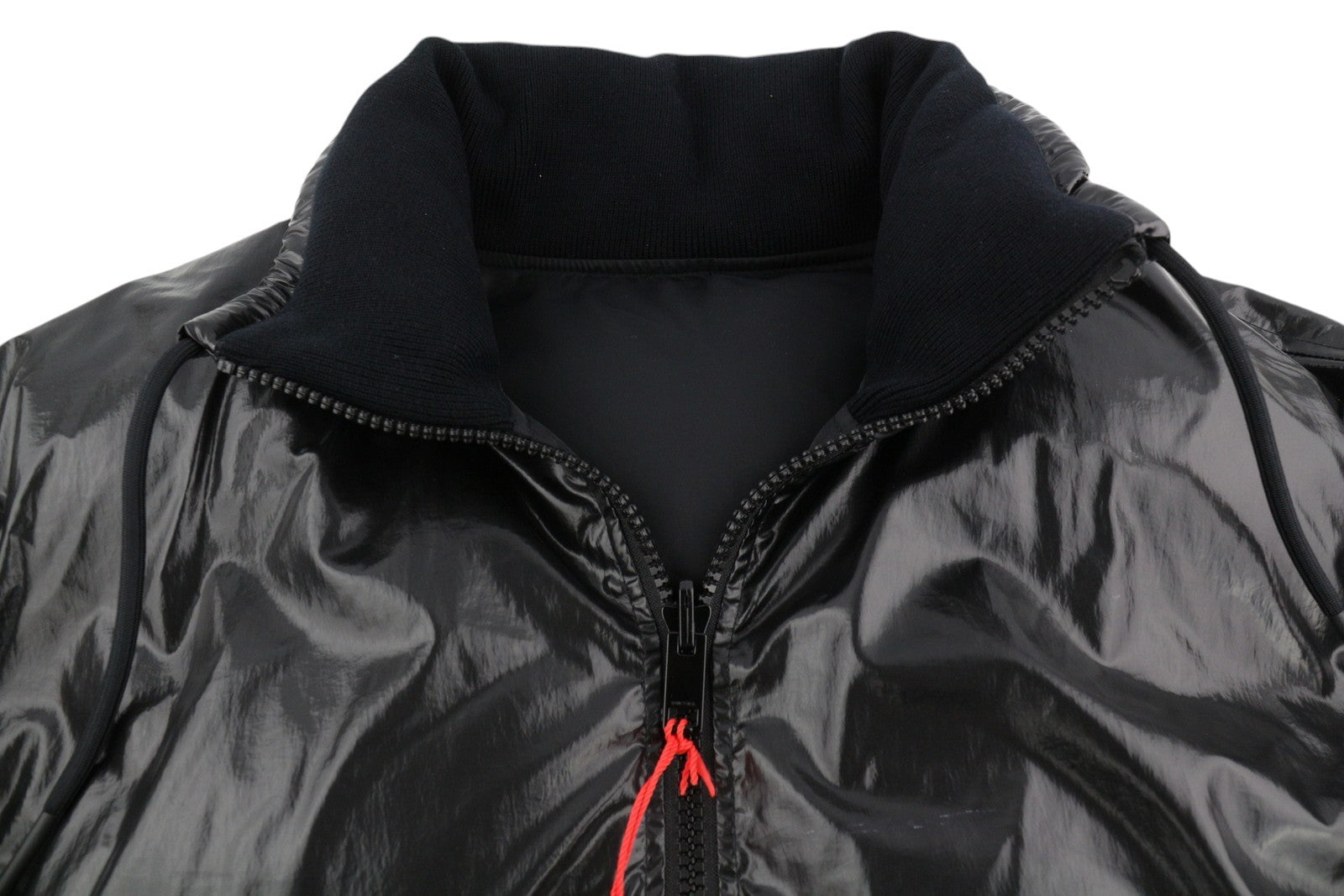 DIESEL W-Jupiter Men Jacket L Black Reversible Shiny Look Logo Insulated RRP€495