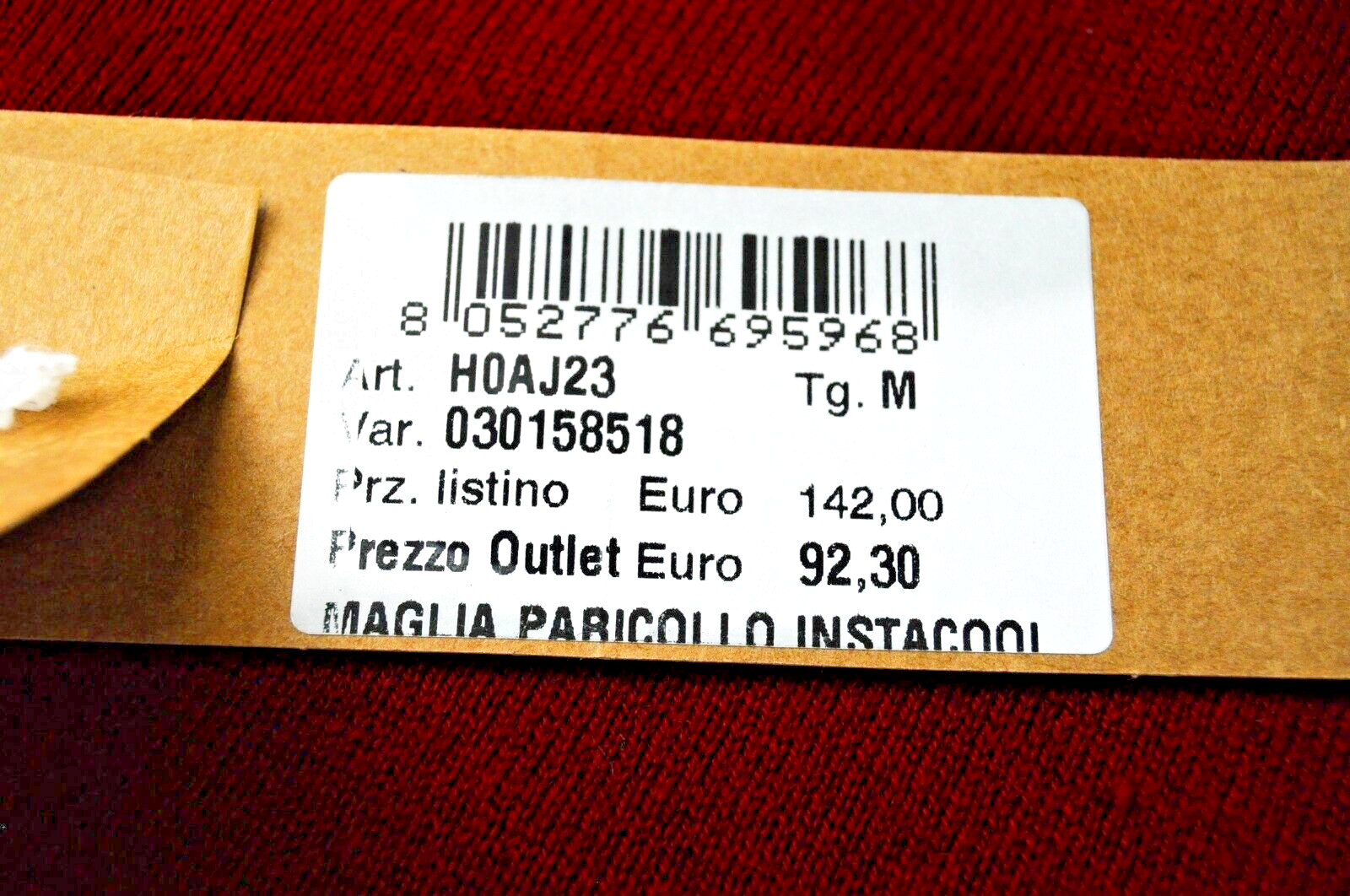 HARMONT & BLAINE Men M Red Wool Blend Long Sleeve Knitted Pullover