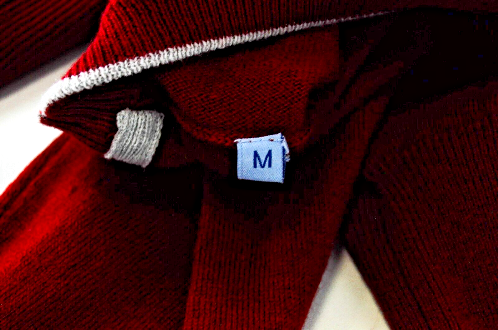 HARMONT & BLAINE Men M Red Wool Blend Long Sleeve Knitted Pullover