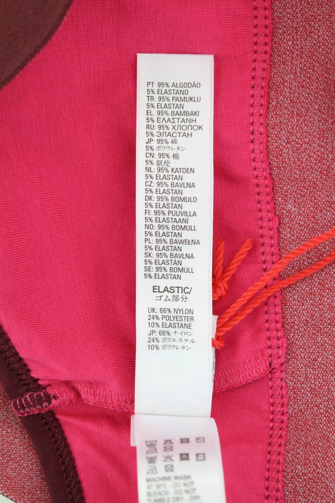 DIESEL Ufsb-Mileys Women Sports Bra L Pink Sleeveless Round Neck Stretch Logo