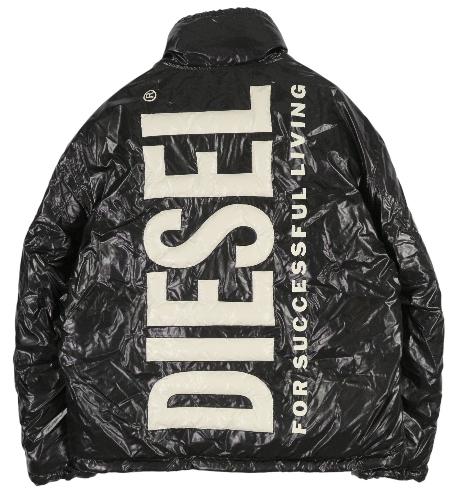 DIESEL W-Jupiter Men Jacket XL Black Reversible Shiny Look Insulated RRP€495