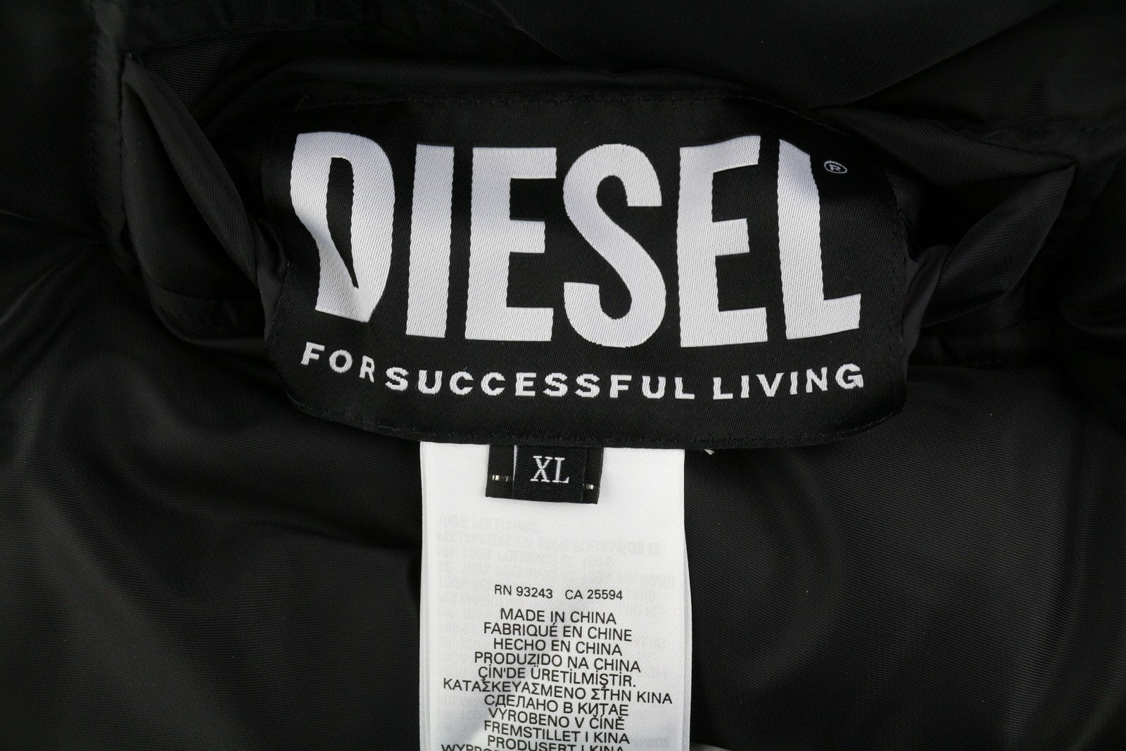 DIESEL W-Jupiter Men Jacket XL Black Reversible Shiny Look Insulated RRP€495
