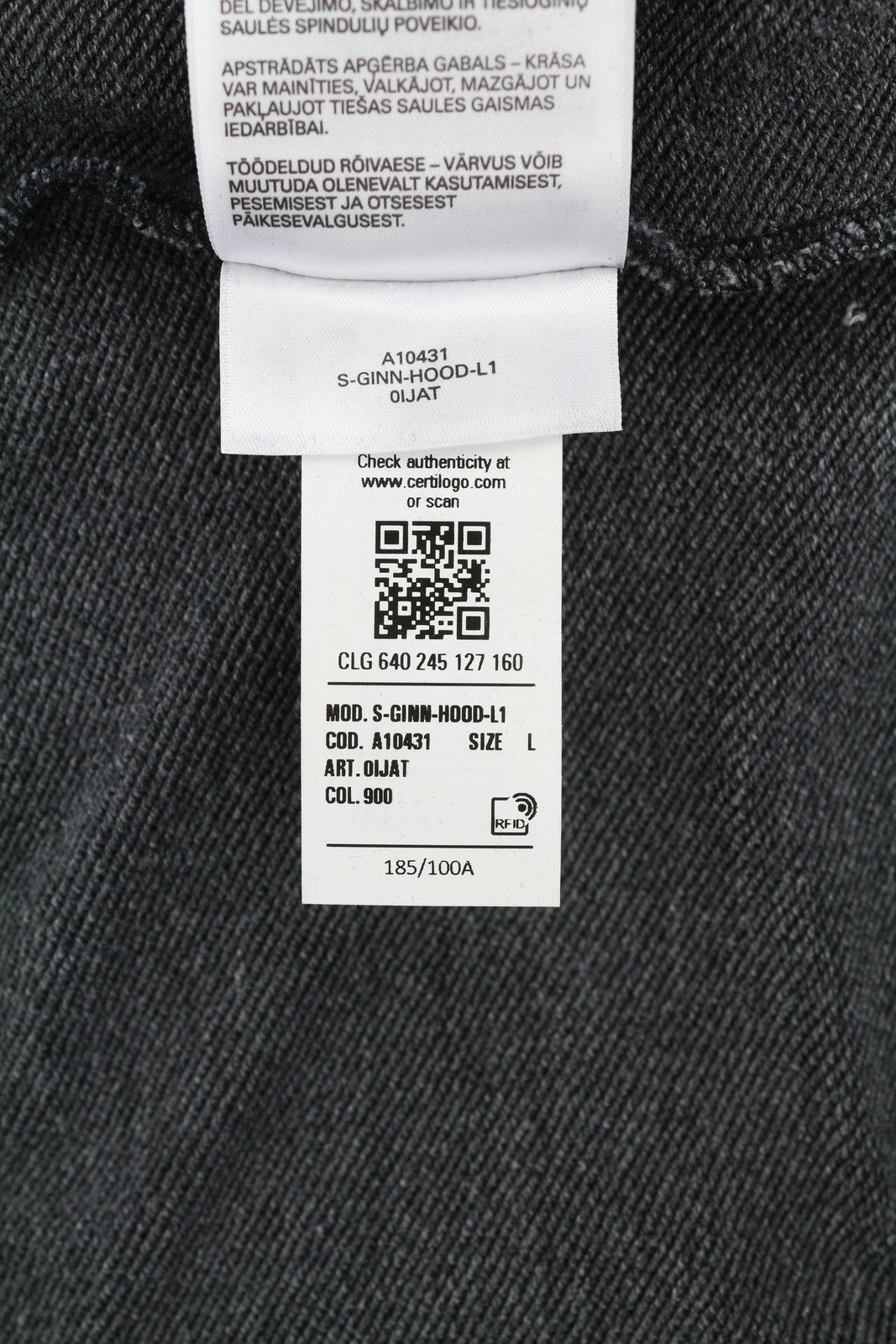 DIESEL S-Ginn-Hood-L1 Men Hoodie L Grey Washed Pullover Kangaroo Pocket RRP€250