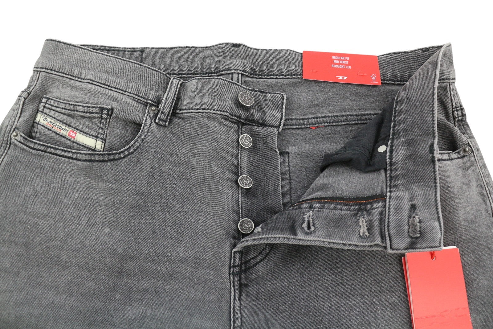 DIESEL 2020 D-Viker 09D49 Men Jeans W36/L30 Regular Fit Straight Leg Mid Waist