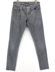 NUDIE JEANS Tight Long John Men Jeans W29/L34 Organic Charcoal Washed Slim Fit