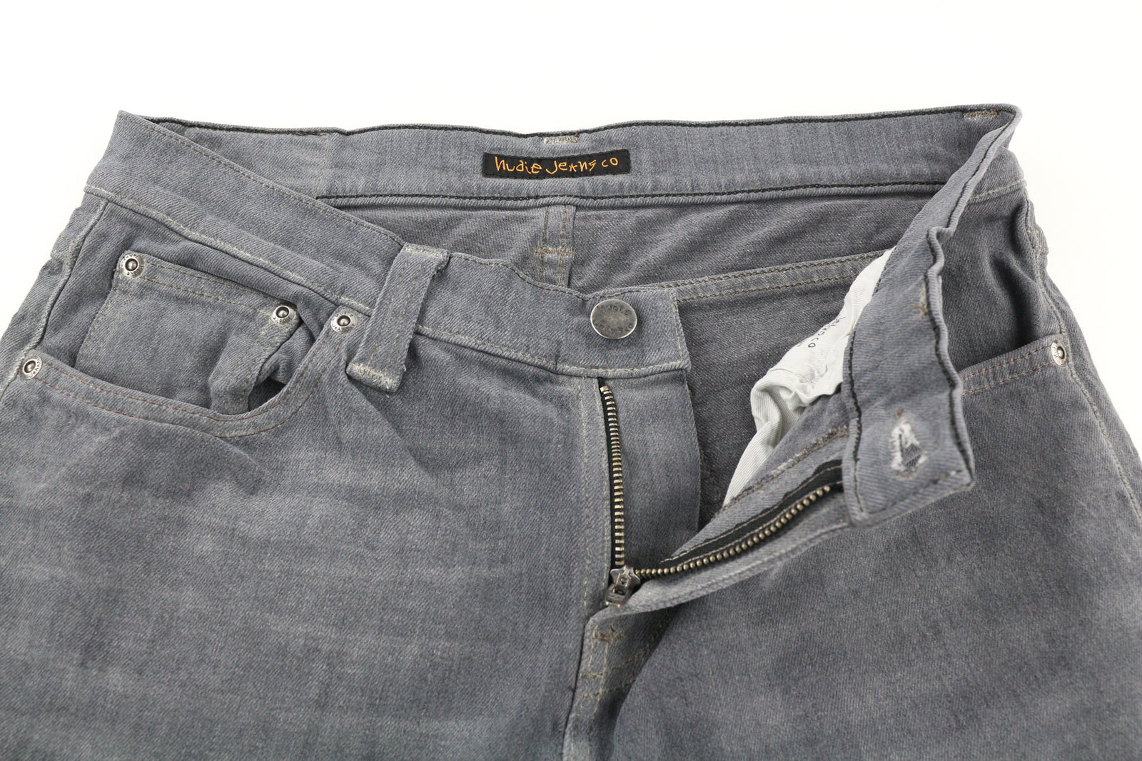 NUDIE JEANS Tight Long John Men Jeans W29/L34 Organic Charcoal Washed Slim Fit