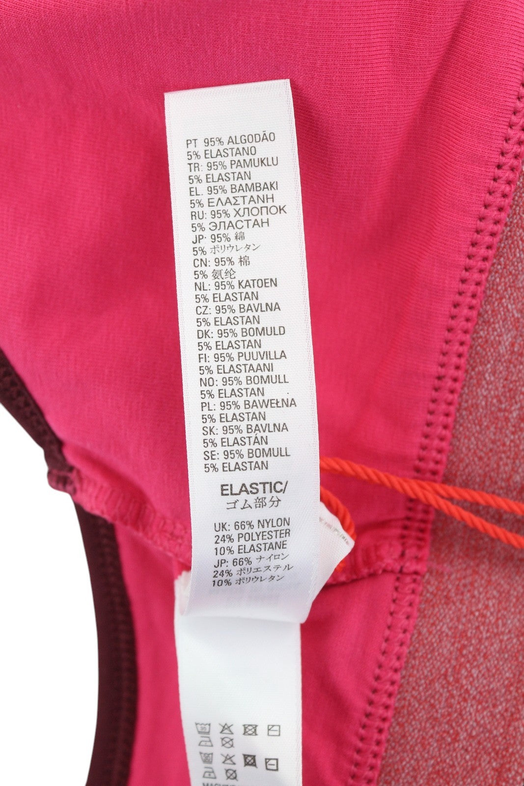 DIESEL Ufsb-Mileys Women Sports Bra S Pink Sleeveless Round Neck Stretch Logo