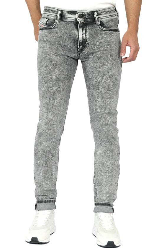 DIESEL 1979 Sleenker 09D89 Men Jeans W38/L32 Stretch Skinny Fit Grey RRP€195