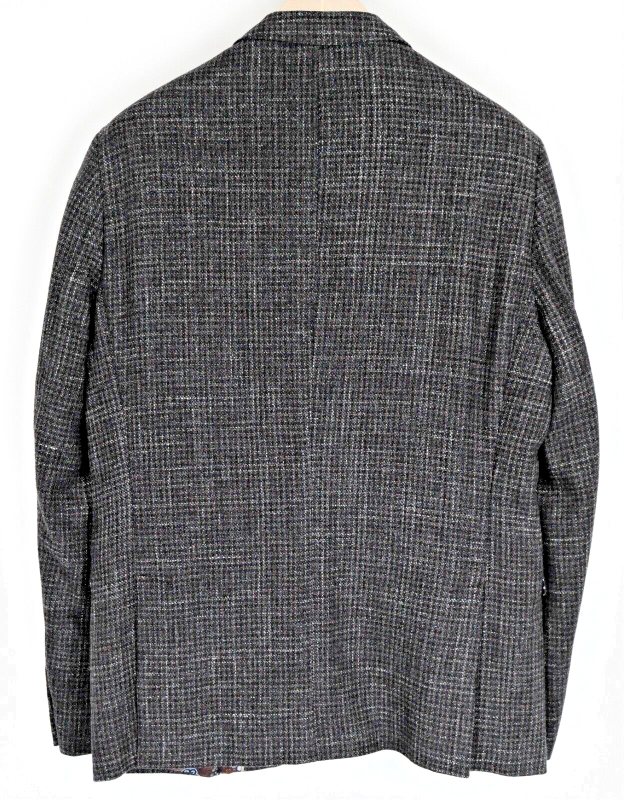 STATE OF ART Men 50 Brown Navy Cotton Wool Classic Single-Breasted Blazer