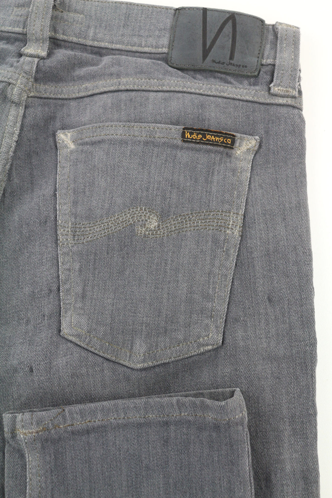 NUDIE JEANS Tight Long John Men Jeans W30/L34 Organic Charcoal Slim Fit Logo