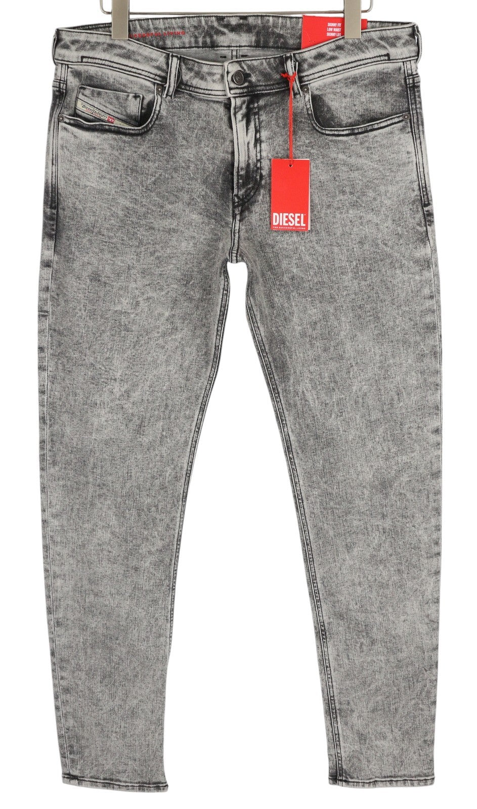 RRP€195 DIESEL 1979 Sleenker 09D89 Men Jeans W34/L34 Stretch Skinny Fit Grey