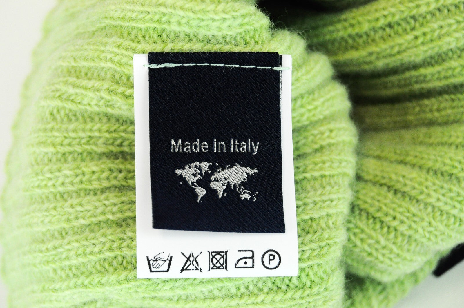 HARMONT & BLAINE Men OS Green Wool Knitted Logo Beanie Hat Unisex