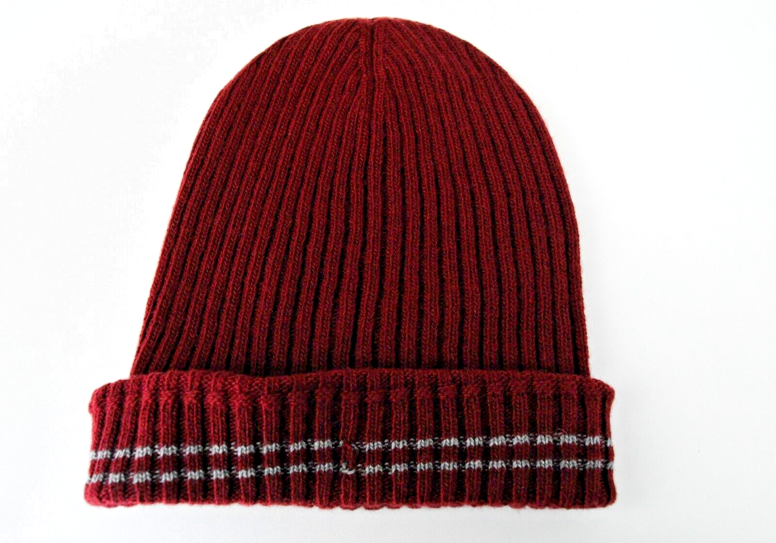 HARMONT & BLAINE Men OS Red Wool Knitted Logo Beanie Hat Unisex