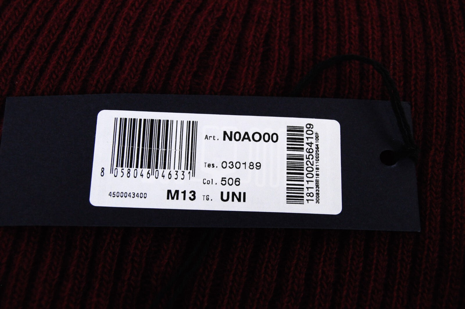 HARMONT & BLAINE Men OS Red Wool Knitted Logo Beanie Hat Unisex