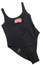 DIESEL X COCA-COLA Flamnew Women Swimsuit XS One Piece Stretch Black RRP€100