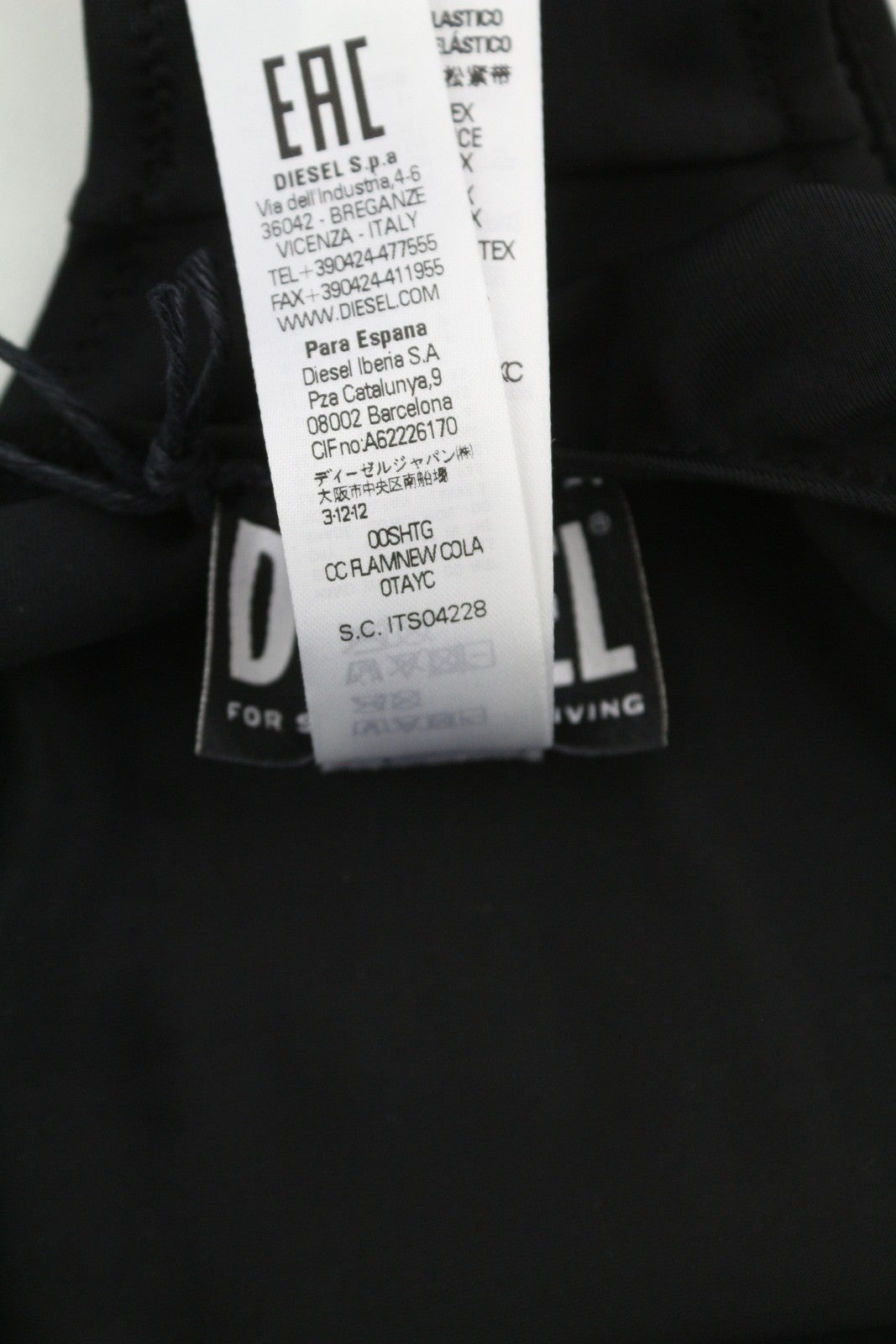 DIESEL X COCA-COLA Flamnew Women Swimsuit XS One Piece Stretch Black RRP€100